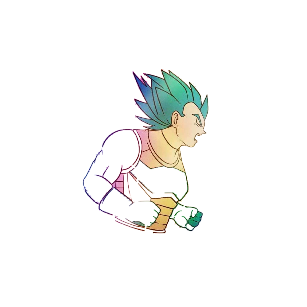 Prince saiyan Holographic Stickers
